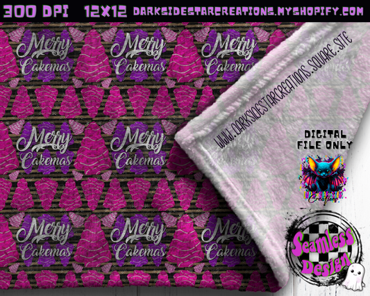 Merry Cakemas Seamless Design PNG | 300 DPI | 12X12 | Seamless | PNG | Digital Files Only (1)