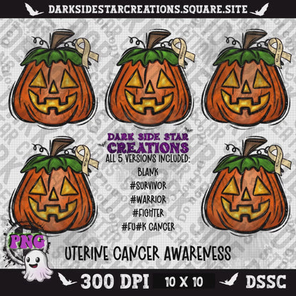 Spooky Halloween Awareness Pumpkins Drive PNG Digital Files Only 300DPI