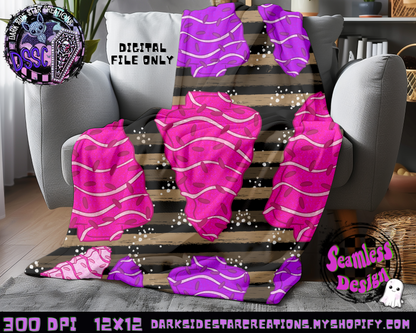 Purple And Pink Christmas Tree Cakes Seamless Design PNG | 300 DPI | 12X12 | Seamless | PNG | Digital Files Only (3 Sizes Included)