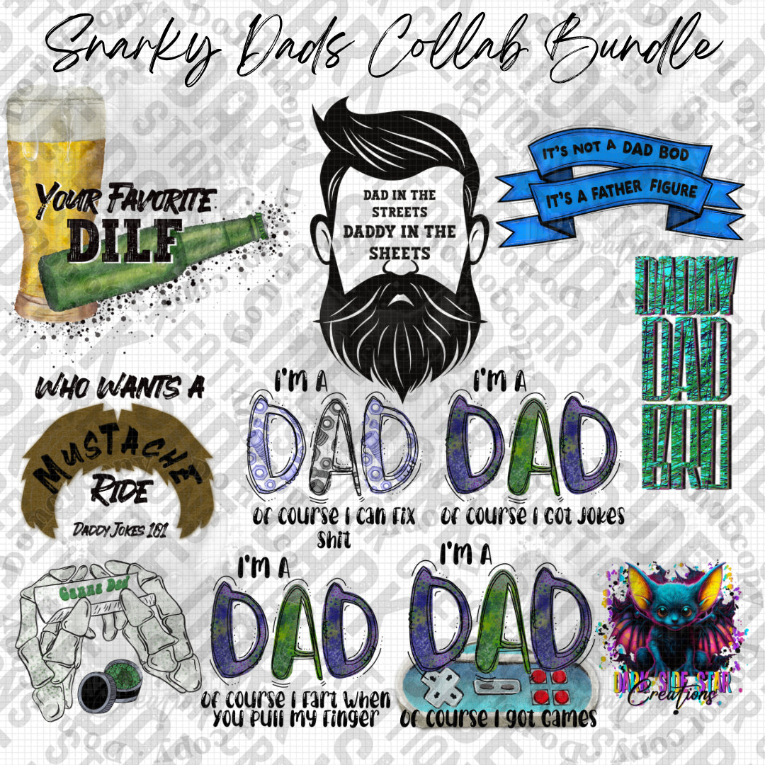 Snarky Dads Collab Bundle with Diesel Designs PNG | Collab | 300 DPI | PNG | Digital Files Only (20)