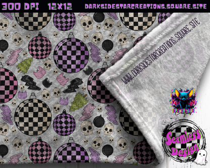 Emo Christmas Seamless Transparent Designs PNG | 300 DPI | 12X12 | Seamless | PNG | Digital Files Only ( 3 Sizes Included)