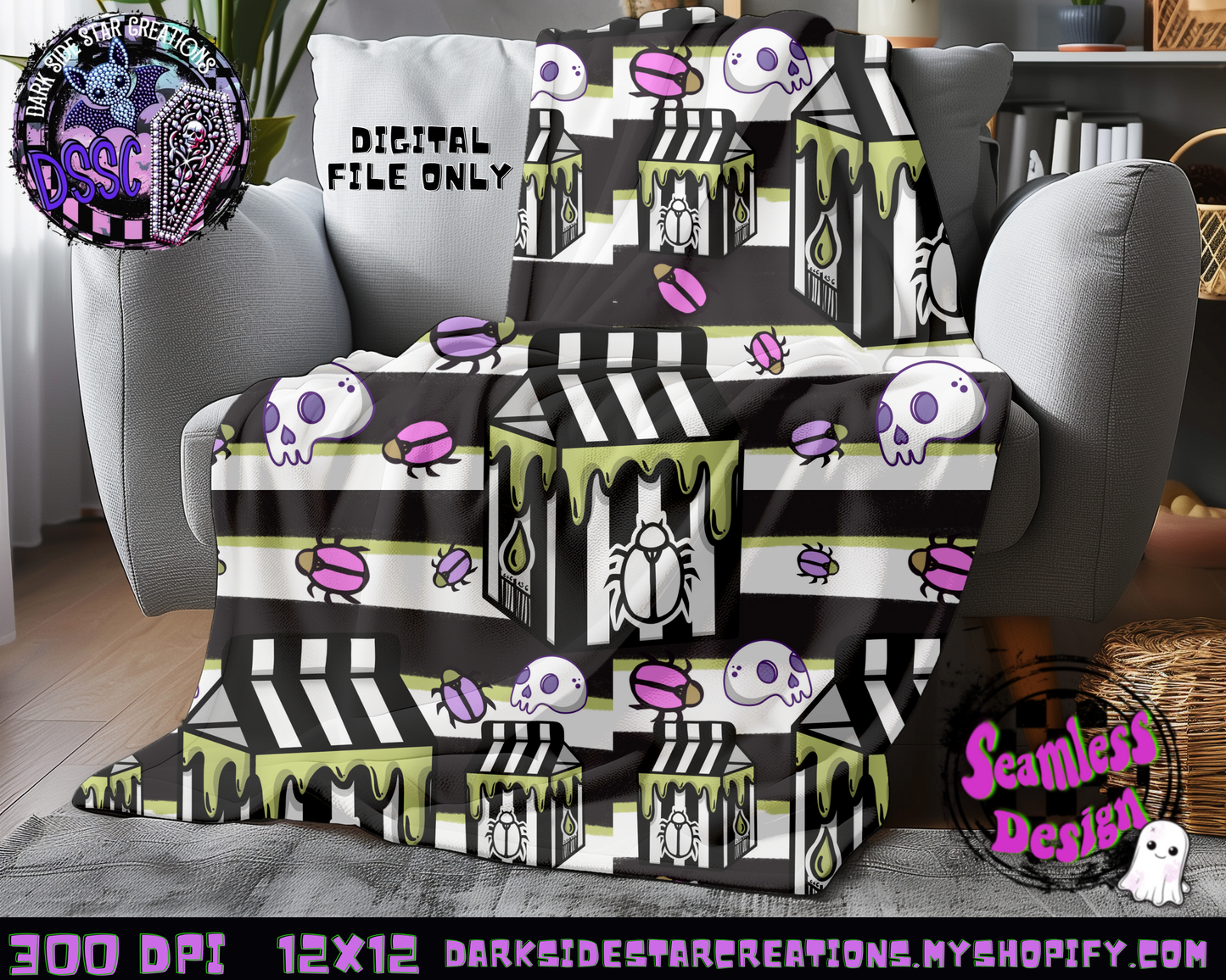 Bug Juice Seamless Design PNG | 300 DPI | 12X12 | Seamless | PNG | Digital Files Only (3 Sizes Included)