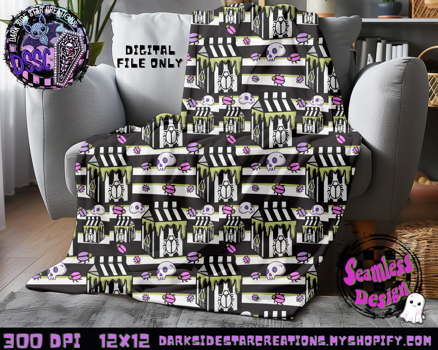 Bug Juice Seamless Design PNG | 300 DPI | 12X12 | Seamless | PNG | Digital Files Only (3 Sizes Included)