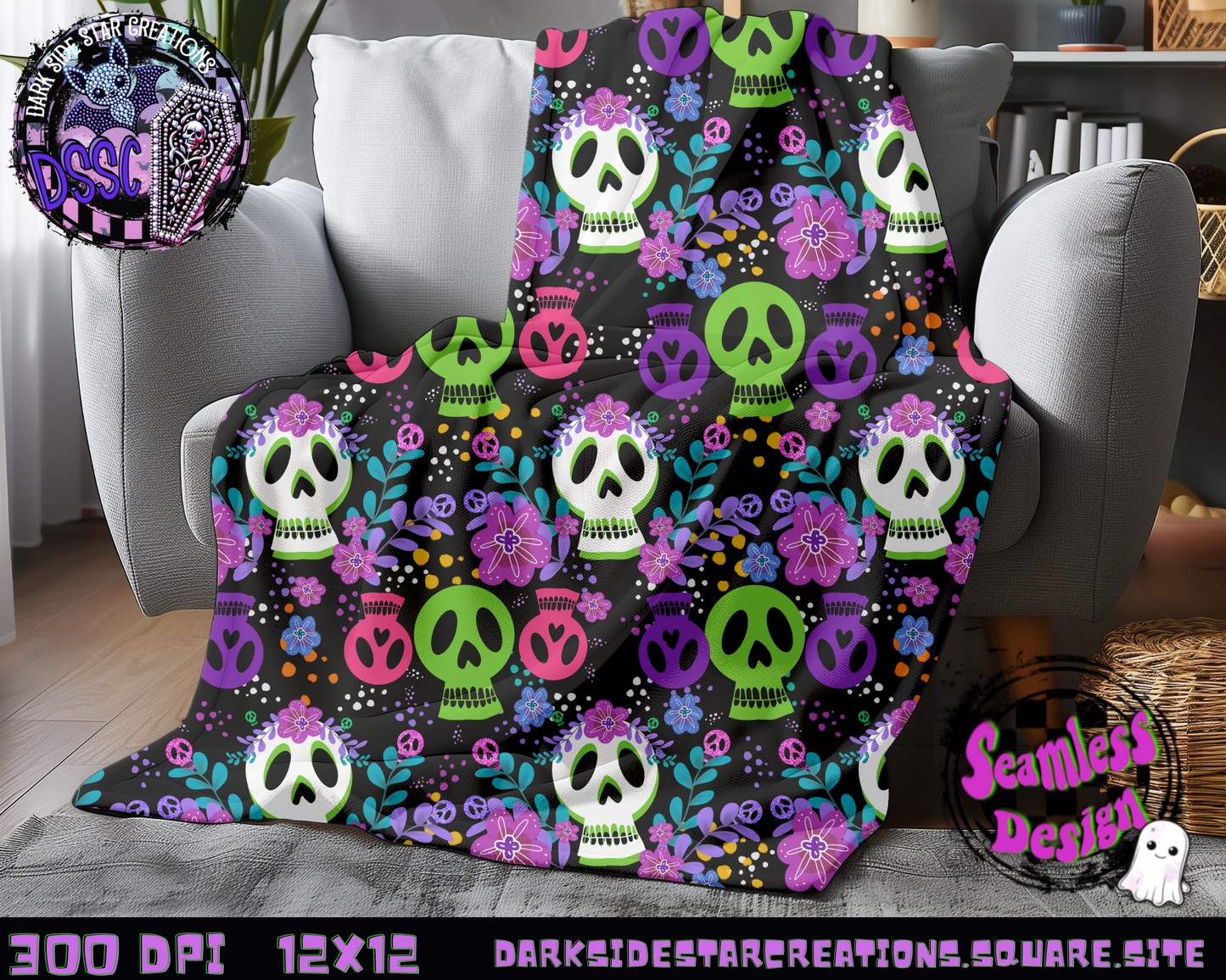 Spooky Boo-gie Seamless Designs PNG | 300 DPI | 12X12 | Seamless | PNG | Digital Files Only ( 3 Sizes Included)